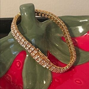 🍄Vintage Roman Double Row Crystal Tennis Bracelet